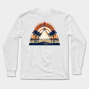 Ancient Egypt Tropical Paradise: Sunsets, Palms, and Exotic Beaches Long Sleeve T-Shirt